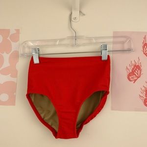 Five DANCEWEAR red dance briefs